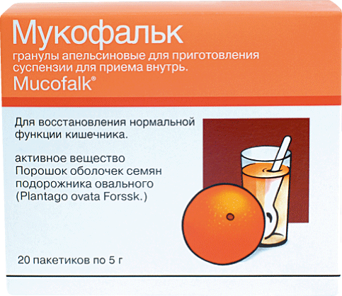 Мукофальк 5г №20 пак, гран д/приг сусп (апельсин) Производитель: Германия Dr.Falk Pharma GmbH/Каталент Шорндорф ГмбХ